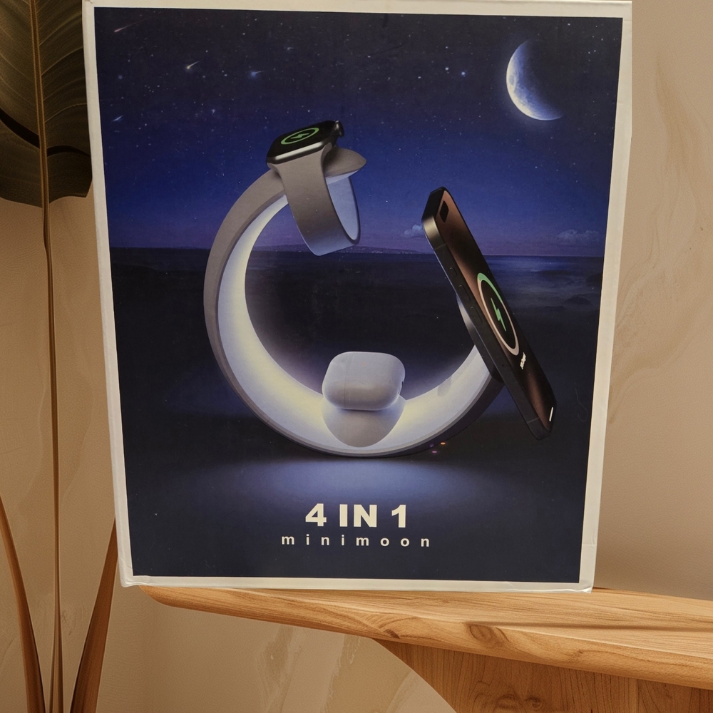 4 in 1 Mini Moon Wireless Charging Station